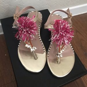 betsey johnson flamingo sandals